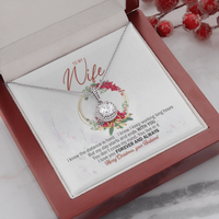 Long Distance Relationship Necklace, Eternal Hope Necklace for Wife, Christmas Present Husband to Wife Necklace, Romantic Pendant Jewelry