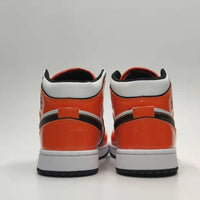 Sneakers, White Black Orange Colorway, Lace Up Design, Casual Gift for Sneaker Fans