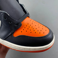 High Top Sneakers, White Black Orange Colorway, Lace Up Design, Casual Gift for Sneaker Fans