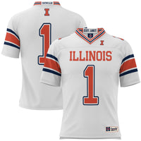 #1 Illinois Fighting Illini Football Jersey - White