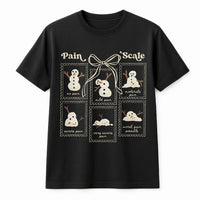 Humorous Medical Christmas Shirt, Snowman Pain Scale T-Shirt, Healthcare Graphic Tee, Nurse Holiday Shirt, Doctor Xmas Present Graphic Tee