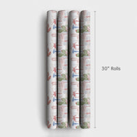 Western Christmas Gift Wrap, Cowboy Boots Cactus Wrapping Paper, Watercolor Rodeo Holiday Wrapping Paper, Country Festive Gift Wrap Roll