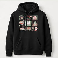 Comfy Reading Holiday Hooded Sweatshirt, Merry Bookmas Hoodie, Adorable Book Lover Christmas Pullover Hoodie, Bookworm Librarian Graphic Sweater