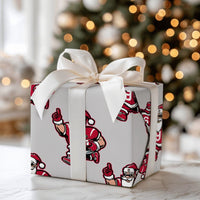 Number 9 Jersey Gift Wrap, Football Santa Wrapping Paper, Christmas Football Wrapping Paper, Holiday Santa Wrapping Paper, Sports Fan Wrap