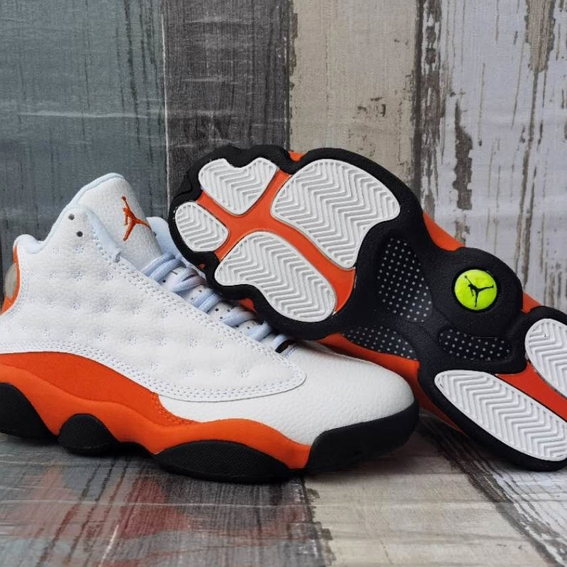 Sneakers, White Red Orange Colorway, Lace Up Design, Casual Gift for Sneaker Fans