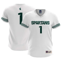 #1 Michigan State Spartans Lightweight Soccer Team Jersey - White