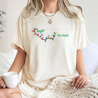 Humorous Christmas Lights Graphic Tee, Probably Just Gonna Jingle T-Shirt, Sarcastic Holiday Shirt, Comfy Festive Xmas Graphic T-Shirt