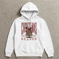 Christmas Season Hoodie, Leopard Print Bow Tree Hoodie, Adorable Coquette Holiday Tree Hooded Sweatshirt, Comfy Xmas Hoodie, Present for Women