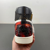 High Top Sneakers, White Black Burgundy Colorway, Lace Up Design, Casual Gift for Sneaker Fans