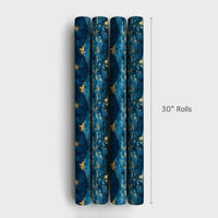 Nativity Christmas Gift Wrap, Starry Night Bethlehem Wrapping Paper, Watercolor Religious Holiday Wrapping Paper, Christian Faith Gift Wrap