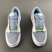 Low Top Sneakers, Gray White Colorway, Lace Up Design, Casual Gift for Sneaker Fans