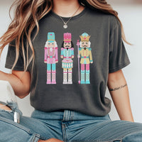 Pastel Nutcracker Ballet T-Shirt, Nutcracker Christmas Shirt, Adorable Holiday Graphic Tee, Festive Winter Dance T-Shirt, Christmas Season Present