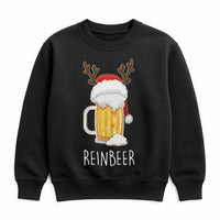 Humorous Beer Reindeer Holiday Crewneck, Reinbeer Christmas Sweatshirt, Ugly Xmas Party Pullover, Humorous Holiday Sweatshirt, Beer Lover Present