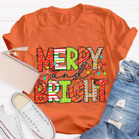 Adorable Holiday Educator Graphic Tee, Merry and Bright Teacher Christmas T-Shirt, Xmas Teacher Shirt, School Winter Top, Teacher Holiday Present