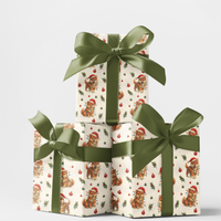 Festive Dog Holiday Wrapping Paper, Shiba Inu Christmas Wrapping Paper, Adorable Puppy Breed Gift Wrap, Dog Lover Xmas Wrapping Paper