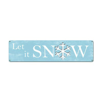 Vintage Winter Holiday Metal Sign, Let It Snow Metal Sign, Rustic Christmas Wall Decor Metal Sign, Seasonal Home Porch Decor Present