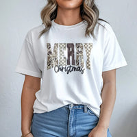 Distressed Camouflage Shirt, Merry Christmas Camo T-Shirt, Rustic Hunting Graphic Tee, Holiday Outdoorsman T-Shirt, Hunter Christmas Present