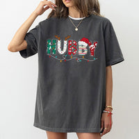 Festive Reindeer Antlers Shirt, Hubby Christmas T-Shirt, Matching Couple Holiday Tee, Christmas Husband Graphic T-Shirt, Present for Husband