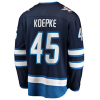 Winnipeg Jets Cole Koepke Navy Home Breakaway Jersey