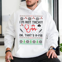 Humorous Medical Pun Christmas Hoodie, Nurse Christmas Hoodie, Ugly Sweater Nurse Holiday Hoodie, RN Healthcare Graphic Sweatshirt, Xmas Present