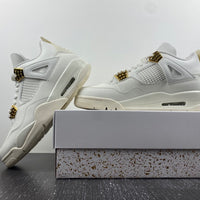 Sneakers, White Gold Colorway, Metallic Finish, Lace Up Design, Casual Gift for Sneaker Fans