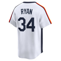 Houston Astros Nolan Ryan White Throwback Cooperstown Collection Limited Jersey