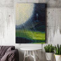 Angel Announcing to Shepherds Print, Nativity Shepherds Canvas Wall Art, Christian Christmas Holiday Canvas Decor