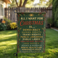 Social Justice Yard Flag, Progressive Christmas Garden Flag, Holiday Lawn Flag Decor, Inclusive Winter Outdoor Banner, Activist Holiday Present