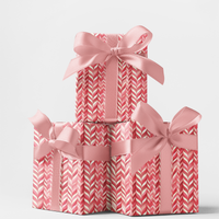 Blush and Mint Stripe Holiday Gift Wrap, Candy Cane Wrapping Paper, Festive Peppermint Present Wrap, Christmas Striped Gift Wrap Roll