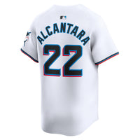 Miami Marlins Sandy Alcantara White Home Limited Player Jersey