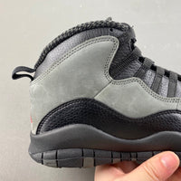 Retro Low Top Sneakers, Carbon Gray Black Colorway, Leather Footwear, Lace Up Design, Casual Gift for Sneaker Fans