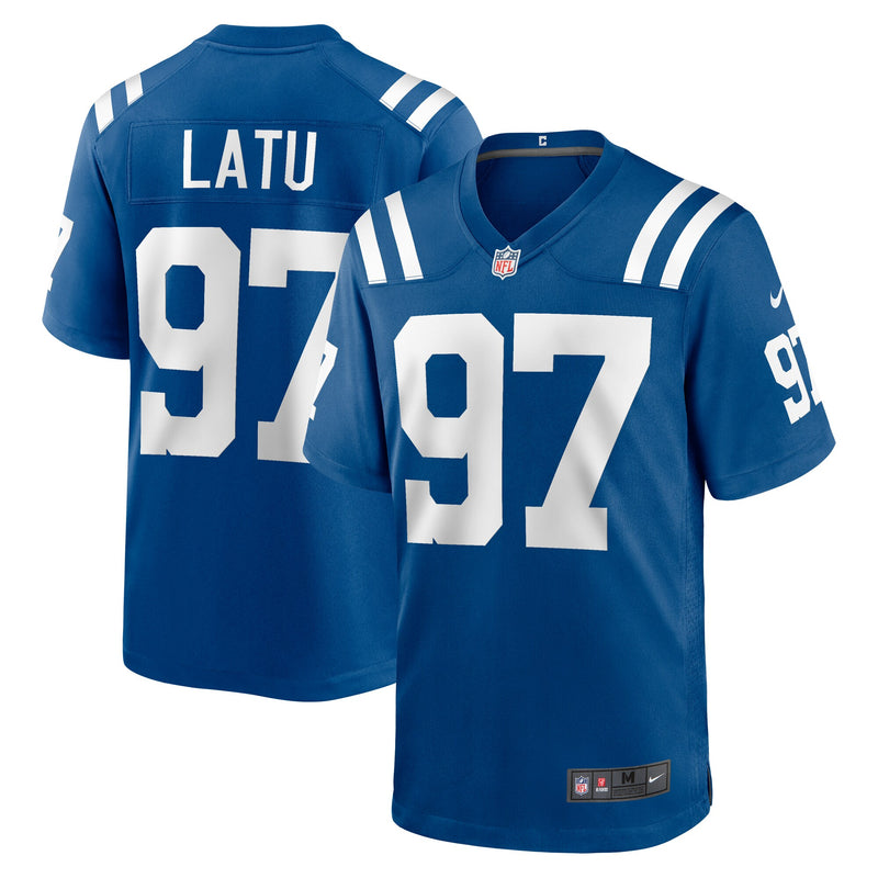 Indianapolis Colts Laiatu Latu Royal Player Game Jersey