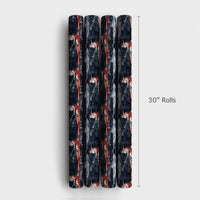 Night Sky Crew Rower Gift Wrap, Santa Sculling Rowing Wrapping Paper, Watercolor Sports Santa Paper, Christmas Boating Wrapping Paper Roll