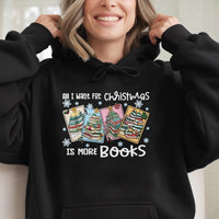 Bookish Tree Graphic Hoodie, Book Lover Christmas Hoodie, Librarian Holiday Hoodie, Comfy Reader Sweatshirt, Bookworm Xmas Present Pullover