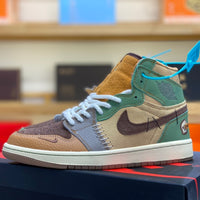 High Top Sneakers, Orange Green Colorway, Lace Up Design, Casual Gift for Sneaker Fans