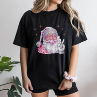 Bubblegum Pop Art Santa Shirt, Retro Disco Santa T-Shirt, Funky Disco Santa Graphic Tee, Humorous Christmas Holiday Shirt, Xmas Present for Her