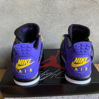 Low Top Sneakers, Purple Black Yellow Colorway, Lace Up Design, Casual Gift for Sneaker Fans