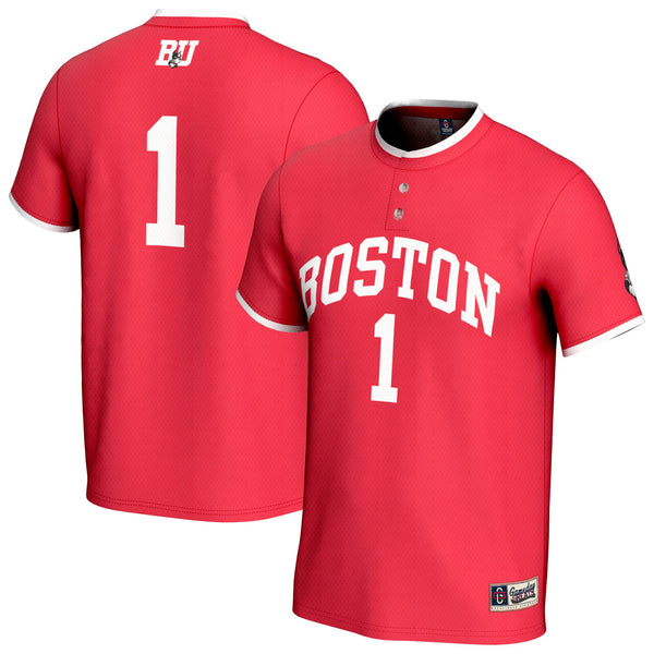 Boston University Lightweight Collegiate Softball Fashion Jersey - Scarlet