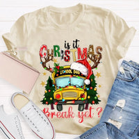Humorous Bus Driver Holiday T-Shirt, School Bus Christmas Break Shirt, Christmas Vacation Graphic Tee, Bus Driver Appreciation Present