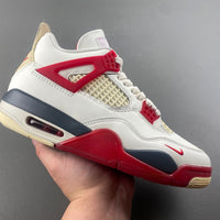 Low Top Sneakers, White Black Red Colorway, Lace Up Design, Casual Gift for Sneaker Fans