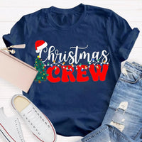 Festive Trees and Lights Graphic Shirt, Christmas Crew T-Shirt, Matching Family Xmas Tee, Holiday Party Group Vacation Shirt
