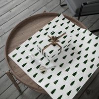 Modern Holiday Gift Wrap, Green Christmas Tree Wrapping Paper, Winter Tree Pattern Wrapping Paper, Minimalist Christmas Gift Wrapping Paper