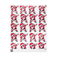Humorous Christmas Santa Gift Wrap, Dabbing Santa Wrapping Paper, Hip Hop Holiday Paper Roll, Festive Kids Present Wrap, Holiday Gift Wrap