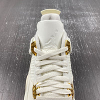 Sneakers, White Gold Colorway, Metallic Finish, Lace Up Design, Casual Gift for Sneaker Fans