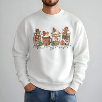 Adorable Christmas Coffee Holiday Crewneck, Gingerbread Hot Cocoa Sweatshirt, Gingerbread Bakery Sweater, Comfy Xmas Coffee Pullover