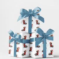 Watercolor Sea Lion Gift Wrap, Christmas Seal Wrapping Paper, Adorable Winter Animal Present Wrap, Holiday Ocean Lover Gift Wrapping Paper