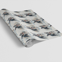 Snowy Winter Dog Gift Wrap, Boston Terrier Christmas Wrapping Paper, Boston Terrier Holiday Paper, Dog Lover Xmas Gift Wrapping Paper Roll