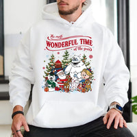 Classic Holiday Cartoon Sweatshirt, Retro Christmas Character Hoodie, Vintage 90s Winter Pullover, Adorable Festive Xmas Hooded Top