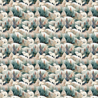 Arctic Wildlife Gift Wrap Roll, Watercolor Winter Fox Wrapping Paper, Nature Lover Christmas Wrapping Paper, Holiday Present Wrap Supplies