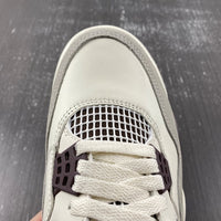 Sneakers, Burgundy White Gray Colorway, Leather Footwear, Lace Up Design, Casual Gift for Sneaker Fans